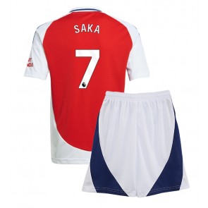 Arsenal Bukayo Saka #7 Dětské Domácí dres komplet 2024-25 Krátký Rukáv (+ trenýrky)